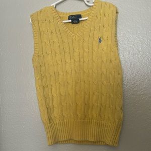 Warm Yellow Ralph Lauren Kids Sweater Vest